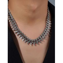 Salty Alpha Women White Stone Gothic Thorns Necklace