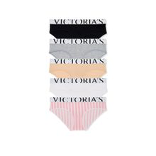 Victoria's Secret Exploded Logo Cotton Hiphugger Panties (Pack of 5)