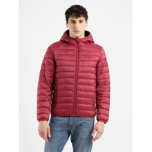 Levi's Men Solid Red Hooded Jacket