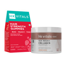 HealthKart Hk Vitals Skin Radiance Collagen Powder- Orange & Biotin Gummies - Pack Of 2
