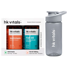 HealthKart HK Vitals Fish Oil & Multivitamin Combo With Sipper