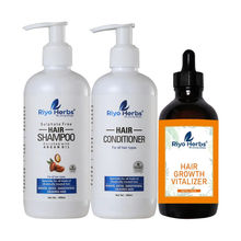 Riyo Herbs Complete Hair Care Trio: Vitalizer, Shampoo, Conditioner Combo