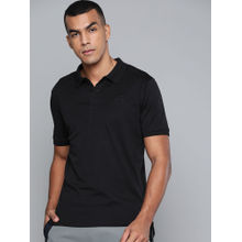 Alcis Men Black Solid Polo Collar Polo T-Shirt