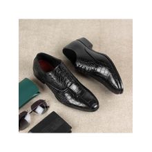 Metro Men Black Lace Up Formal Oxfords