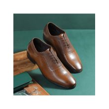 Metro Men Tan Lace Up Formal Oxfords