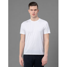 Red Tape Men White Nylon Elastane Solid Activewear T-Shirt