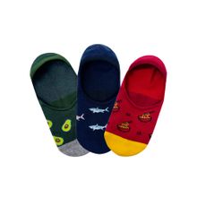 Mint & Oak Men's Pattern Delight No Show Socks (Pack of 3)