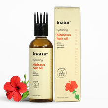 Inatur Hibiscus Hair Oil with Almond, Bhringraj & Amla, for Dry, Damaged Hair Care