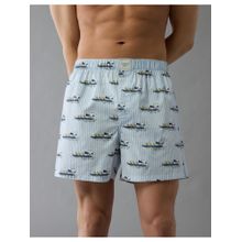 American Eagle Men Blue Mens Snoopy Row Stretch Boxer Short