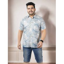 LASTINCH Cool Frosty Print Men Half Sleeve Shirt