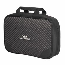 GODS Utility Kit - A Toiletry Kit For Men Carbon Fibber Colour With Clear View Compartments