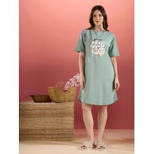 Bedtime Story Positive Good Mood Nightdress Pista Green