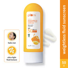 Plum Yuzu & Alpha Arbutin Weightless Fluid Sunscreen SPF 50 PA++++ for Oily,Normal&DrySkinType