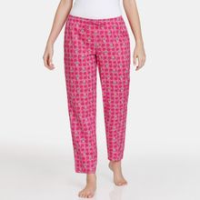 Zivame Jewel Garden Woven Pyjama - Fruit Dove