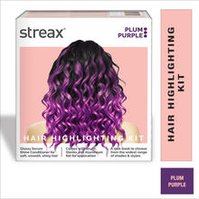 Streax Hair Colour Highlighting Kit - DIY Application, Enriched With Walnut & Argan Oil, Plum Purple
