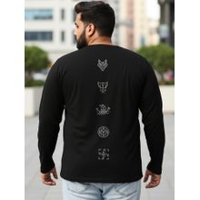 Bewakoof Jet Black Valhalla Graphic Printed T-Shirt