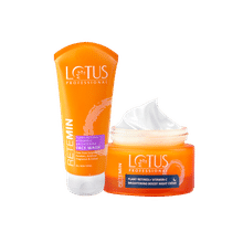 Lotus Professional Retemin Plant Retinol + Vitamin C Brightening Boost Night Creme & Face Wash Combo