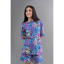 NeceSera Cozy Heart Cotton Blue Regular Shorts