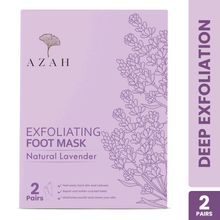 Azah Exfoliating Foot Mask for Cracked Feet - Lavender (Pack of 2)