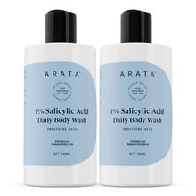 Arata 1% Salicylic Acid Exfoliating Body Wash for Body and Back Acne Treats Dry, Rough and Strawberry Skin