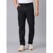 Style Quotient Men's Charcoal Black Relaxed Fit Jeans