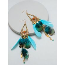 Pipa Bella by Nykaa Fashion Peacock Feather Statement Earrings