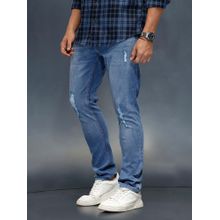 WROGN Men's Casual Slim Fit Jeans Blue