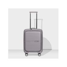 VIP Aer Plus Pro Unisex Grey Hard Luggage 56Cm Trolley Bag With Laptop Compartment (S)
