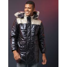 Campus Sutra Men Colorblock Stylish Casual Winter Long Jackets