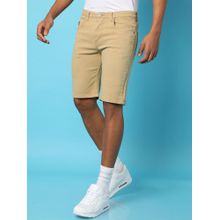 Campus Sutra Men Solid Regular Denim Shorts