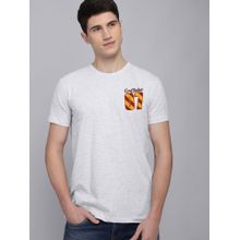 Free Authority Harry Potter Round Neck Grey Melange T-shirt For Men