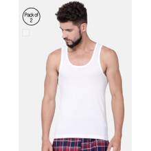 Levi's Men Cotton 100 Ca Classic Solid White Vest- Modern Fit (pack Of 2) Multi-Color