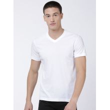 Levi's Men Ultra-soft Cotton 300 Ls Classic V Neck Solid T-shirt White