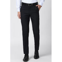 Peter England Men Black Formal Trouser
