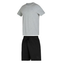 Puma Basic Tee+shorts Set Men Gray Set