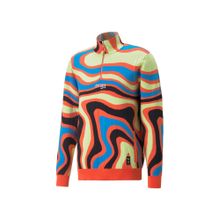Puma Lava Knit Pullover Men Orange Sweatshirt