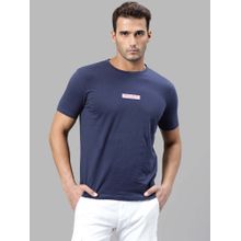 Rare Rabbit Rubber- Basic Mens T-shirt - Navy