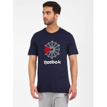 Reebok Classics Cl Starcrest Tee Navy Blue Casual T-shirt