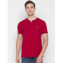 Spykar Red Cotton Men T-shirt