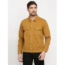 Spykar Khaki Cotton Slim Fit Denim Jacket