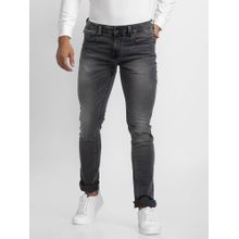 Spykar Grey Cotton Slim Fit Narrow Length Jeans for Men (Skinny)