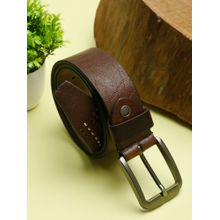 Teakwood Men Brown Textured Genuine Leather Belt