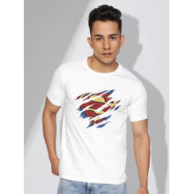 The Souled Store Men Official Superman The Classic Symbol White T-Shirts