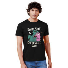 The Souled Store Men Official Courage Same Shit Black T-Shirts