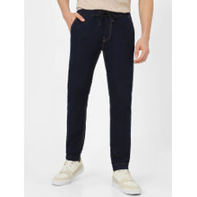Urbano Fashion Men Dark Blue Jogger Jeans Slim Fit Stretch
