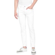 U.S. Polo Assn. Denim Co. Men White Brandon Slim Tapered Fit Clean Look Jeans