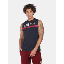 U.S. POLO ASSN. Navy Blue Sleeveless Graphic Print Muscle T-Shirt