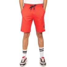 U.S. POLO ASSN. Men Red Iyaq Comfort Fit Solid Cotton Polyester Shorts