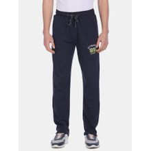 U.S. POLO ASSN. Men Navy I606 Comfort Fit Solid Cotton Polyester Track Pants