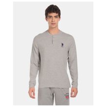 U.S. POLO ASSN. Men Grey I655 Comfort Fit Solid Cotton T-shirt
